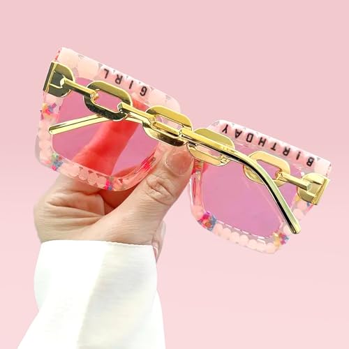 Birthday Glasses Oversized Square Happy Birthday Sunglasses Glasses for Women Girls Party Gifts Accessories3
