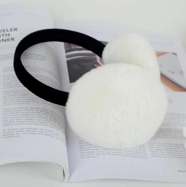 Image of TopiBaaz Girl Winter Earmuffs Outdoor Wear Soft Faux Fur Plush Ear Warmer Minnie Design Windproof Woolen Warm Ear Muff Men & Women (Freesize)
