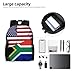 SEOCKA Vintage Half South African American Flag Backpack Simple Leisure Travel Backpack Outgoing Daypack 16 inch