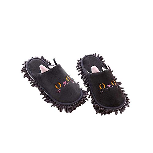 Frjjthchy Warm Microfiber Slippers Floor Dust Dirt Hair Mop Slippers Shoes Anti-slip Moccasin