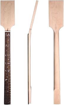 Bass guitar neck 24fret Maple Rosewood Fretboard Vine Inlay 34inch DIY guitar