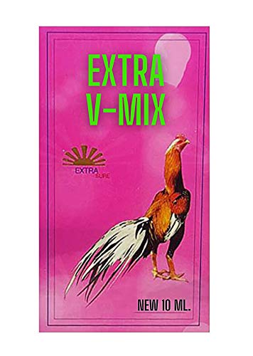 EXTER V-Mix Rooster Booster Vitamins and Electrolytes Poultry Bird Healthy Support Breeding Energy Coat Skin Power Formula Fast Result Improved Immunity Feed Nourishing Cock Fighting Gamecocks10 ML.