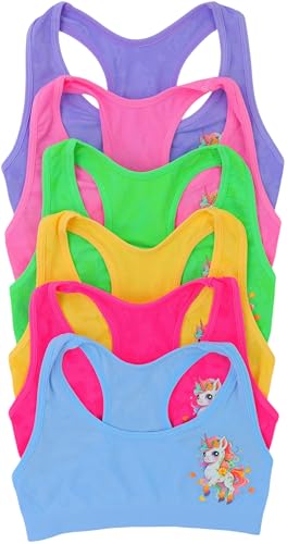 ToBeInStyle Girl’s Pack of 6 Fun Print Training Bras Top Wire-Free Non-Padded2