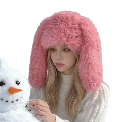 Gorro de invierno suave, a prueba de viento y cálido para todas las actividades, gorro de invierno cálido, para mujeres, niñas, adolescentes, viajes, ciclismo, cosplay, fiestas fotográficas, rosa