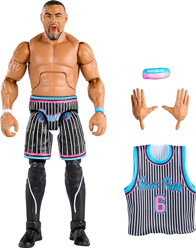 Image of Mattel WWE Elite Collection Action Figure & Accessories, Series #103 Angelo Dawkins 6-inch Collectible with 25 Articulation Points & Swappable Hands