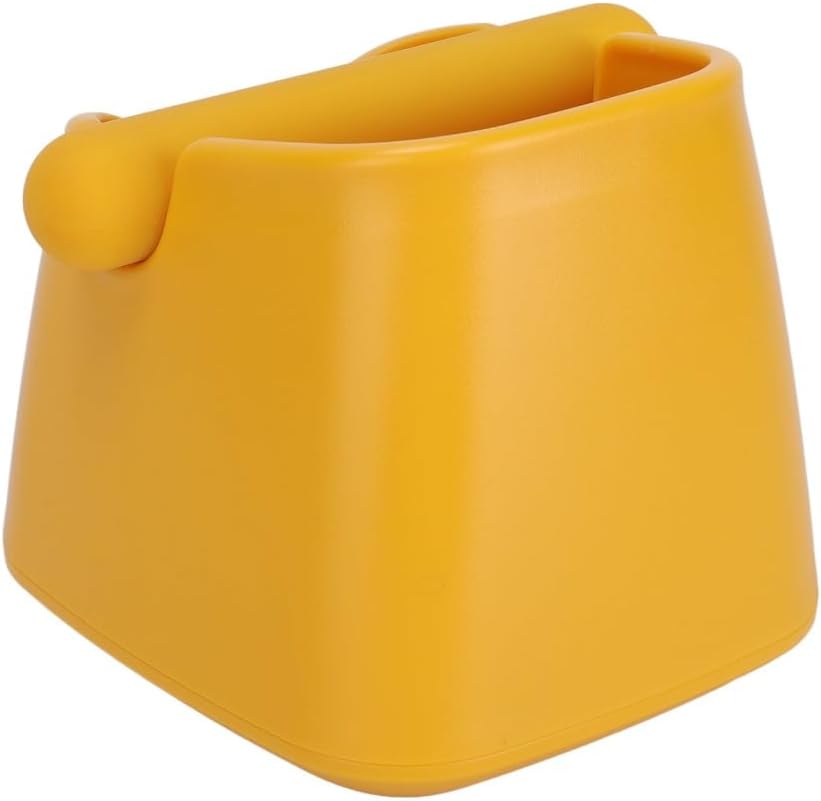 Yellow ABS Coffee Knock Box Removable Knock Bar Grind Waste Dump Bin Anti-Slip Base Espresso Making Bin Home Coffee Station