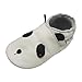 Mejale bébé Semelle Souple en Cuir Chaussures Infantile Nouveau-né Enfant en Bas âge Rampant Mocassins garçons Filles Mignon Pantoufles,Panda Blanc, Taille 12-18 Mois, L