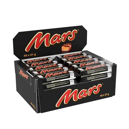 Mars - Milk Chocolate, Nougat & Caramel Bars - Large - 40 Individual Chocolate Bars Of 51G