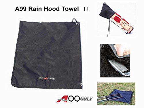 A99 Golf Rain Hood Towel Waterproof Golf Bag Cover Black New
