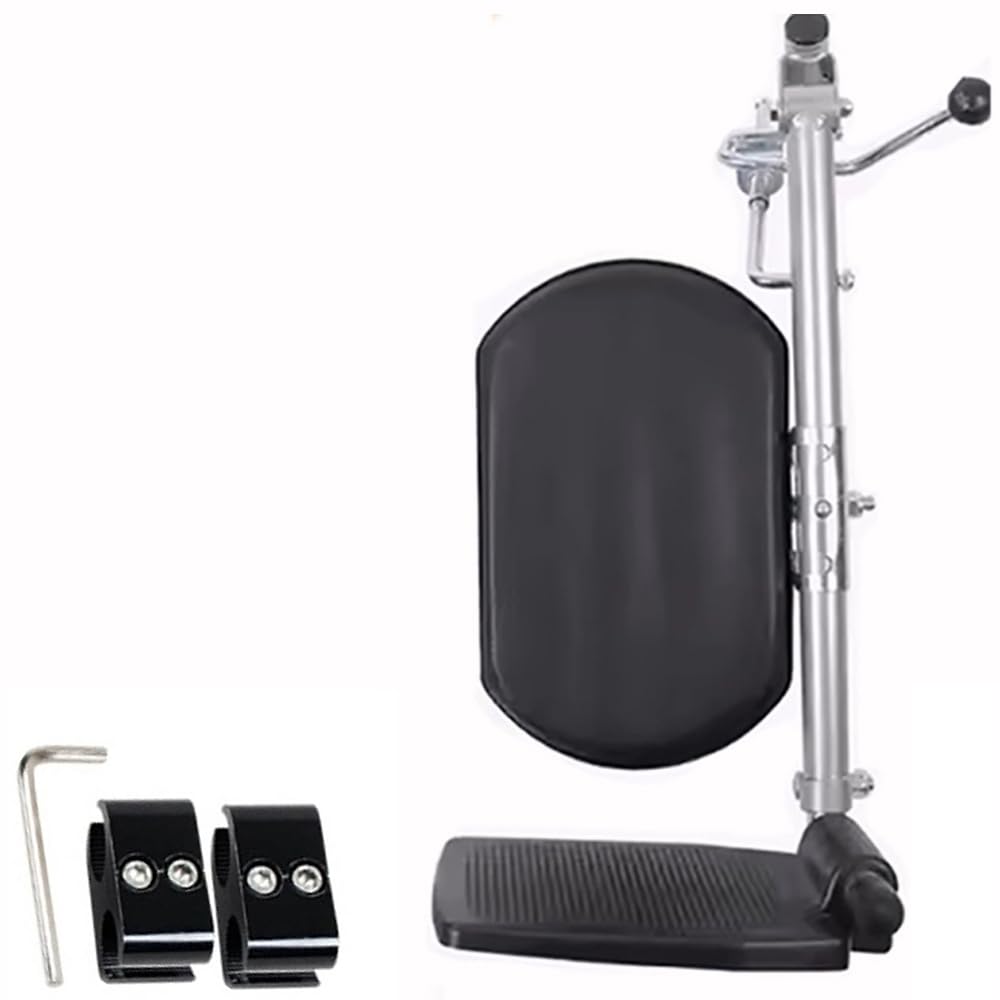 Poggiapiedi Regolabili per Carrozzine|Portata 100kg/pedale|Regolazione 40-70cm altezza & 90°-180°angolo|Montaggio rapido,per gli utenti di sedie a rotelle e il personale di assistenza (Gamba destra)