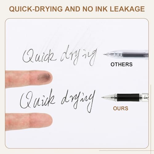 Bolígrafos de gel borrables PATIKIL 0.5mm pack 24 tinta negra miniatura 4