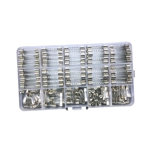 Kit de fusibles de tubo de vidrio OSALADI 1 set rápido estallido surtido para electrodomésticos, electrónicos y automotriz con estuche de almacenamiento miniatura 1