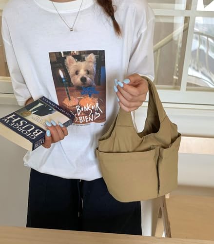 Nylon Tote Bag Top Handle Purse for Women Multi-pocket Hobo Bag Shoulder Handbag Lightweight Small Nylon Purse for Travel2