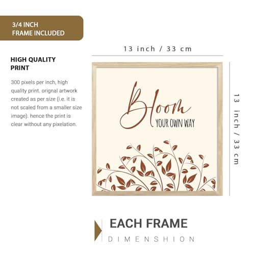 Image of kotart Wall Decor Paintings for Wall Decoration with Frame - Modern Art Framed Painting for Living Room - Big Size Wall Painting /Hanging Set of 4 (Art 7, Big (13x17 or 13x13 inch))