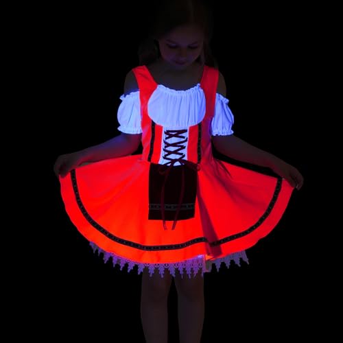Disfraz Oktoberfest niña rosa cuadros 10-12 años miniatura 6
