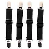 LOLIPPYY 4 Stück Verstellbare Winddichte Motorradhosenbeinclips aus Hochfestem Material Elastische...