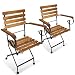 Produktbild vidaXL 2X Akazienholz Massiv Gartenstuhl Klappbar Gartenstühle Klappstühle Klappstuhl Stuhl Stühle Balkonstuhl Sessel Garten Balkon Terrasse Stahl