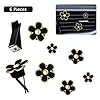 Xiciki 6 Pcs Daisy Flower Car Air Fresheners, Car Air Freshener for Women, Auto Air Fresheners Vent Clip, Cute Auto Air Freshener Clip Accessories, Automobile Decorations (black) #4