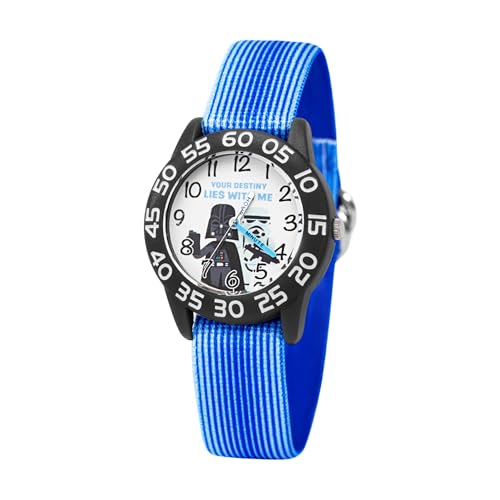 Montre enfants Star Wars analogique pour apprendre l'heure facilement en bleu