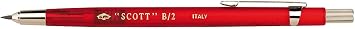 ALVIN, B/2,#34;SCOTT Lead Holder Mechanical Pencil with Transparent Plastic Barrel