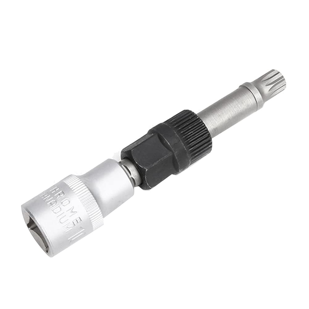 Qlhbro M10 Alternator Pulley Socket Drill Bit With 33 Teeth Tool Center-Bolt Remover Wrench