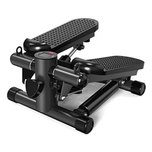 NAYSAYE Stepper for Exercise, Mini Stair Stair Stepper with 300LBS Loading Capacity, Fitness Stepper with LED Smart Display and Resistance Bands for Home Apartment