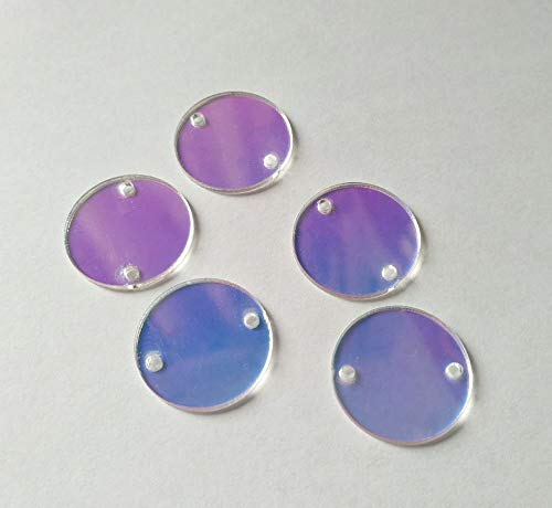 50pcs Sew On AB Crystal Rhinestones Irregular Acrylic AB Beads, Sew On Stones Crystal Strass (AB, Round 25MM)