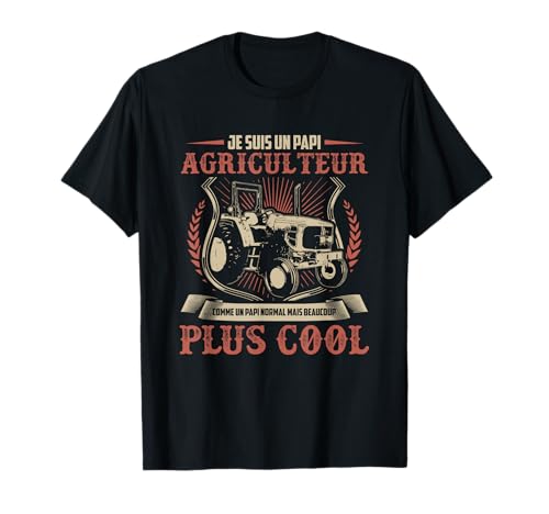 Fermier Herren T-Shirt Traktor Geschenke Papi Landwirte T-Shirt