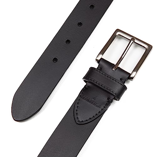 Nautica Men's Casual Leather Belt | Everyday | Classic | Pants | Jeans | Khakis | Chinos | Metal Buckle4