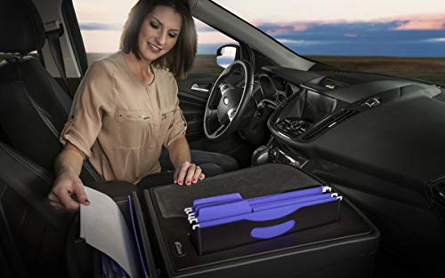 Image of AutoExec Efficiency FileMaster Car Desk for Your Vehicle Workstation and Mobile Office, Black