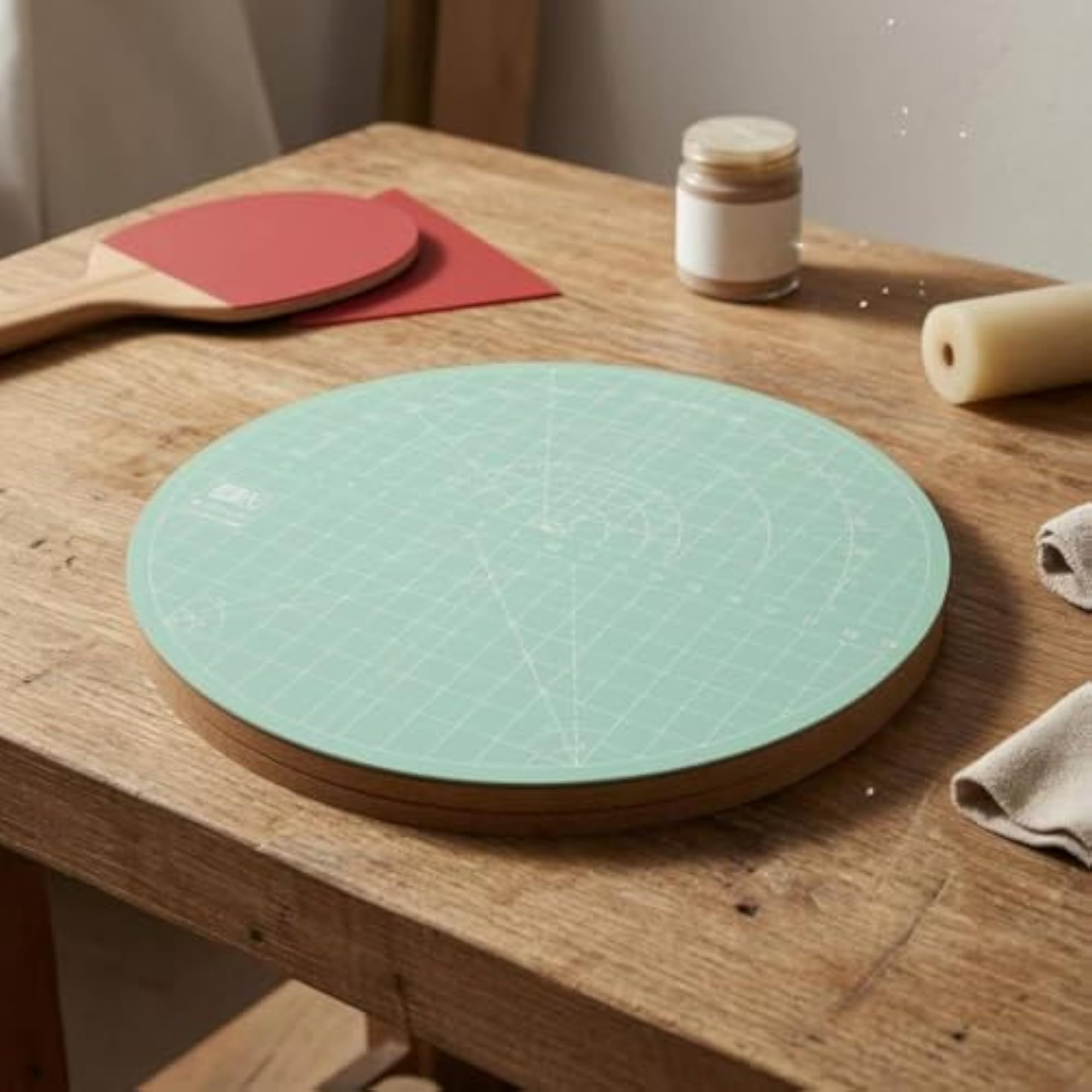 Measuring Grid Table Tennis Pressing Pad, Guide Markings Racket