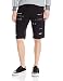 Southpole Men's Short Twill Shorts with Printed Backing and Patches