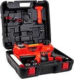 ROGTZ Upgraded 5 Ton Hydraulic Car Jack Kit, All-in-One 12V Floor Jack with Impact Wrench and Air Pump, 5-in-1 Tire Change Emergency Repair Set for Car SUV Truck
