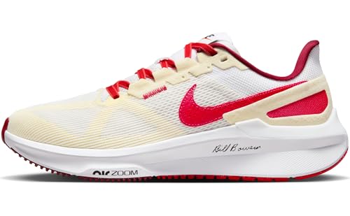 NIKE Air Zoom Structure 25 Prm, Sneaker Uomo, White/University Red-Coconut Milk, 46 EU