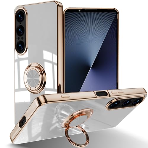 [ZoRoll] Sony Xperia 1 VII Ή P[X OtAX}zP[X TPU VR bLHJo[ Cz y ^ lC ϏՌ ^h@\t 360] ԍڃz_[Ή \j[ Xperia 1 VII p Jo[