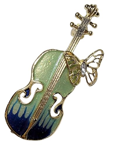 GFM Violin Music Enamel Brooch (BRCH-112543-VIO-TXNL) - Image 3