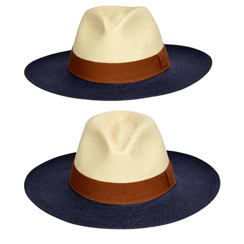 Image of Gamboa Original Panama Hat for Men and Women Fedora Straw Summer Beach Sun Hat Protection UV UPF50+