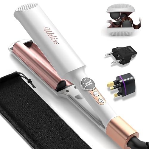 Mini Waver Crimper Hair Tool for Women Short Hair Travel 0.4 inch Double Barrel Small S Waver...
