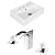23-in. W x 15-in. D Above Counter Oval Vessel In White Color For Single Hole Faucet
