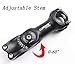 MTB Stem 25.4 90mm 110mm 0-60 Degree Adjustable Bike Stem Mountain Bike Stem Short Handlebar Stem for Most Bicycle, Road Bike, MTB, BMX, Cycling (Aluminum Alloy, Lightweight, Black) (25.4*110mm)