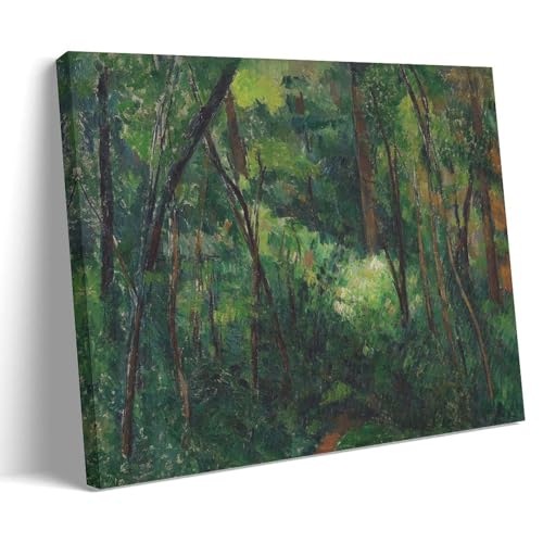 Toile Paul Cezanne intérieur d'une forêt pour la décoration du salon et de la chambre
