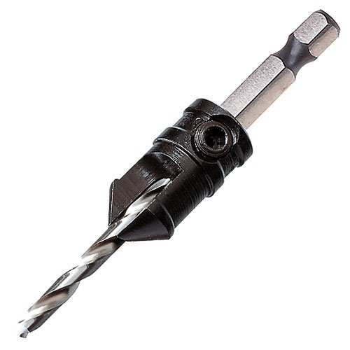 TrendSnappy 12.7mm Tool Steel Countersink with 3.2mm HSS Drill, Quick Release System, Ideal for Woodplugs, SNAP/CS/10A, Silver