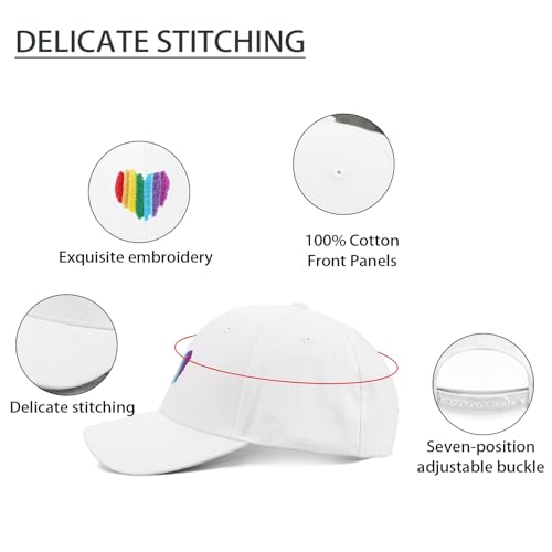 Image of Pride Hat Rainbow Caps LGBT Baseball Cap Pride Accessories Gay Stuff for Men Women