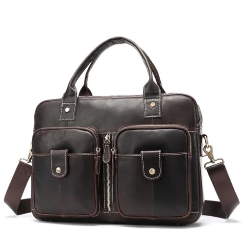 Leather Briefcase for Men Men's Briefcase Casual Business First Layer Cowhide Tote Shoulder Bag