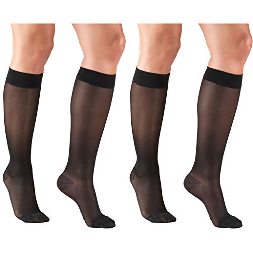 Image of Truform Lites Knee High, Small, Black (Pack of 2)