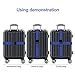 4-Pack Luggage Straps, Adjustable Wide Travel Belt to Keep Your Suitcase Secure, Heavy Duty Luggage Belt for Suitcase, Blue