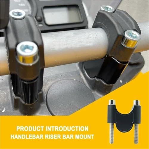 Adaptateur d'Extension de Serrage Guidon Moto Noir pour Suzuki V-STROM 800 DE Finition Précision