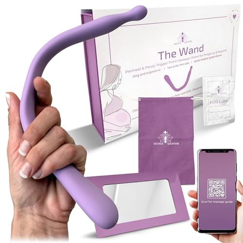 Sacred Weapon Perineal Massage Tool for Pregnancy Labor Prep & Postpartum Recovery | Non-Vibrating Medical-Grade Silicone | 2-in-1 for Fascia & Trigger Point Release Pelvic Floor