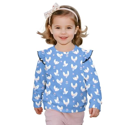 Long Sleeve Tops for Petite Girls Ruffle Crewneck Soft Shirts Cute Blouses Girls Casual Outfits Fashion Daily Wear3