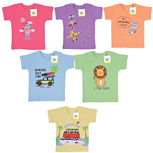 Image of Toddylon Kids T-Shirt Combo Half Sleeve Tshirt Summer Tops Tshirts Boys & Girls Regular Fit T-Shirts Boys Half Sleeves Cotton T-Shirt Summer T Shirt for Boys & Girls Pack
